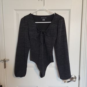 American Eagle Shine Puff Sleeve Bodysuit